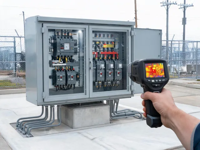Transfer switch panel thermal inspection
