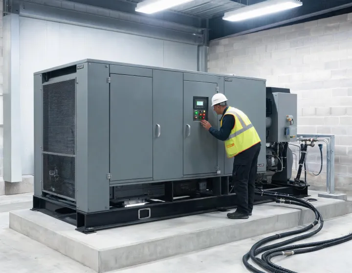 AC500 standby generator enclosure commissioning