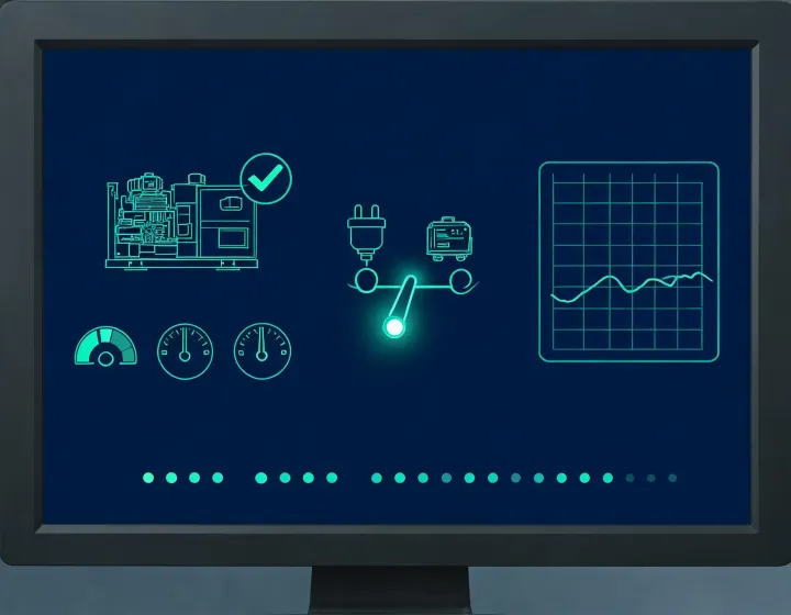 Connected standby generator monitoring dashboard